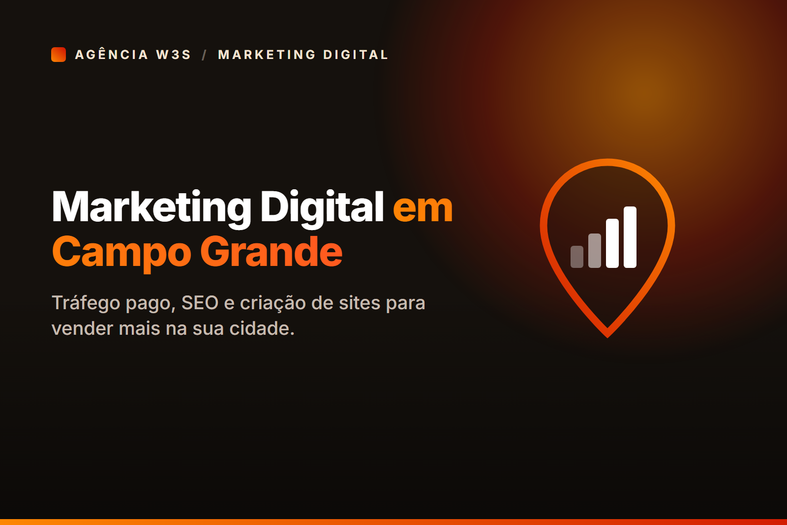 Agência de marketing digital em Campo Grande MS — tráfego pago, SEO e criação de sites pela Agência W3S
