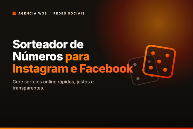 Sorteador de números grátis para sorteios no Instagram e Facebook — Agência W3S